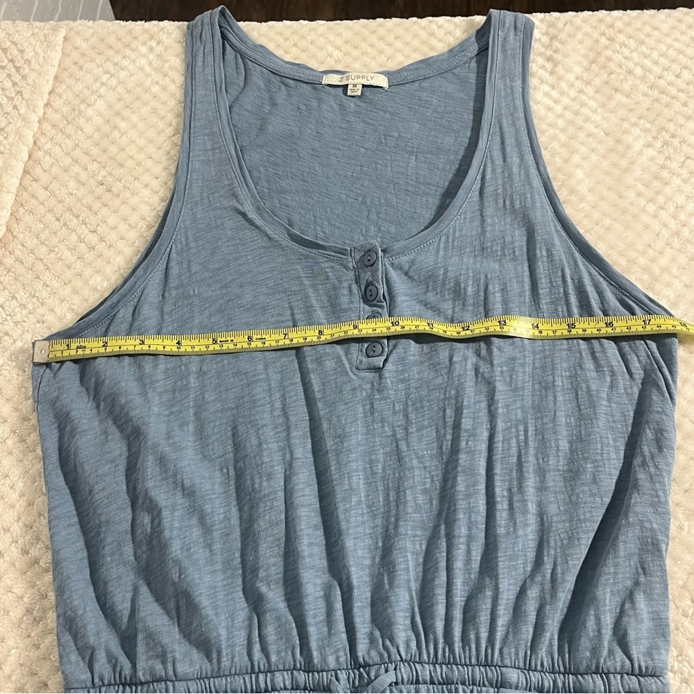 Z Supply Womens Romper Sleeveless Romper with Pockets Casual Blue Medium - Picture 7 of 9